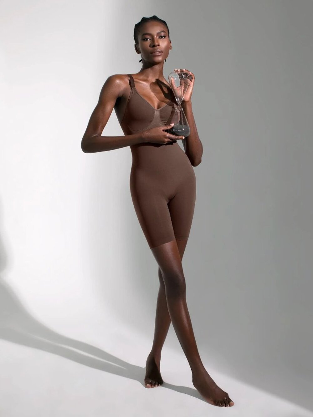 PUMIEY Smoke Cloud Sculpting Shapewear Bodysuit Chocolate L/XL NWT